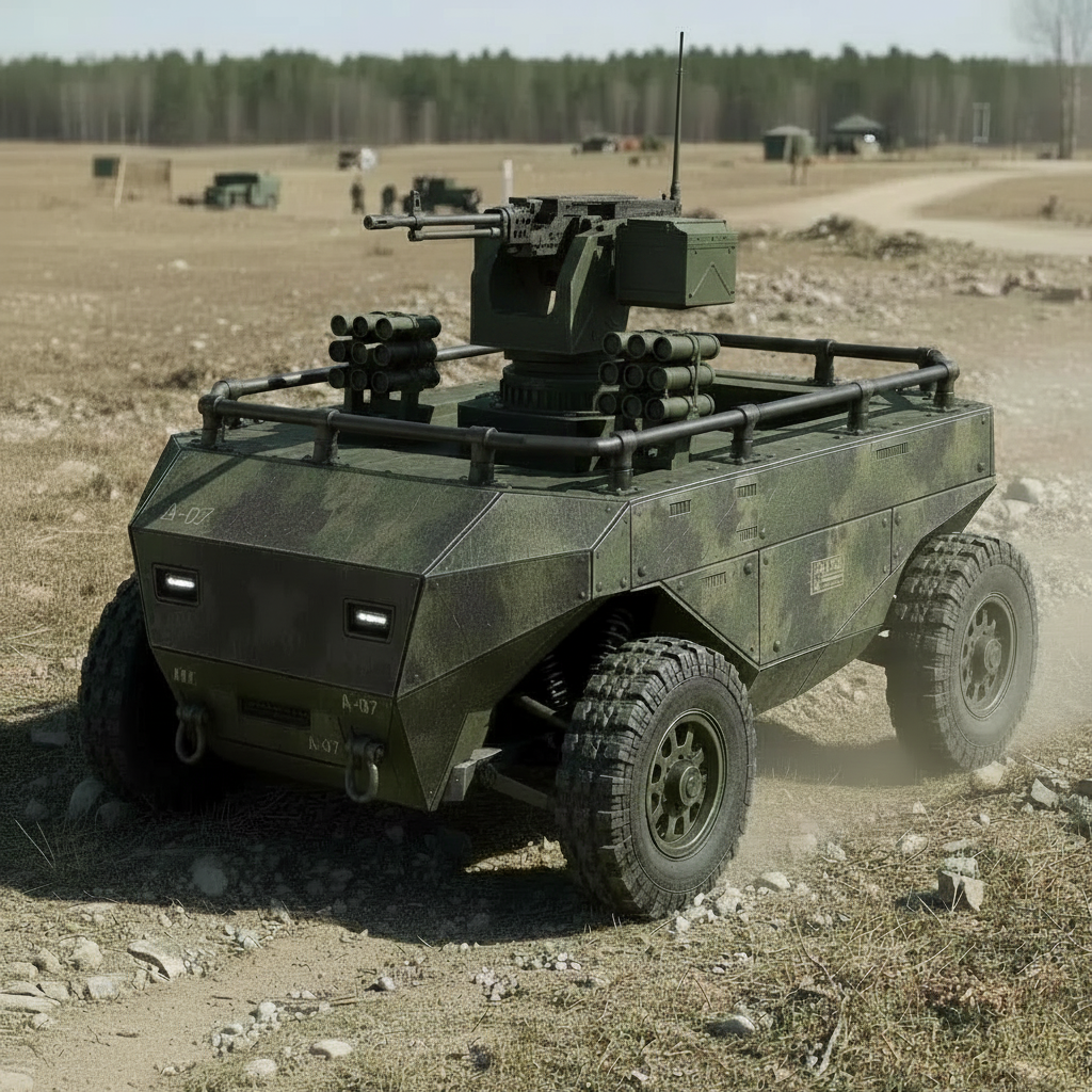 Weaponised Unmanned Ground Combat Vehicle